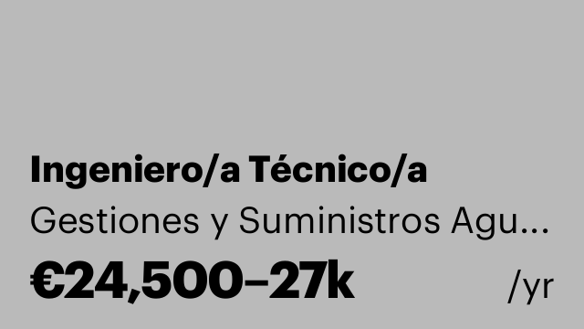 Ingeniero/a Técnico/a