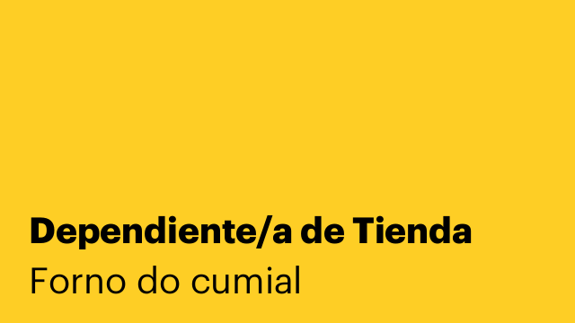 Dependiente/a de Tienda