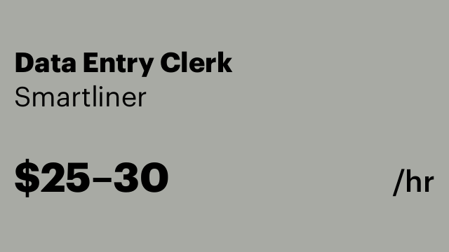 Data Entry Clerk