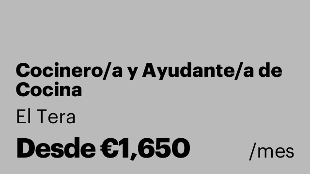 Cocinero/a y Ayudante/a de Cocina