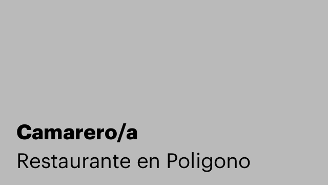 Camarero/a