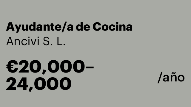 Ayudante/a de Cocina