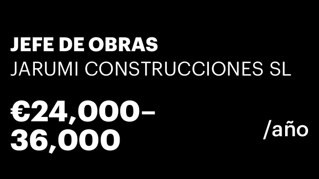 JEFE DE OBRAS