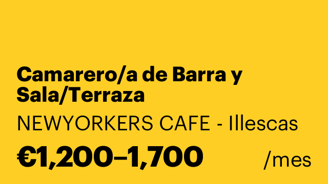 Camarero/a de Barra y Sala/Terraza