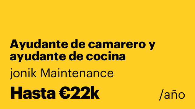 Ayudante de camarero y ayudante de cocina