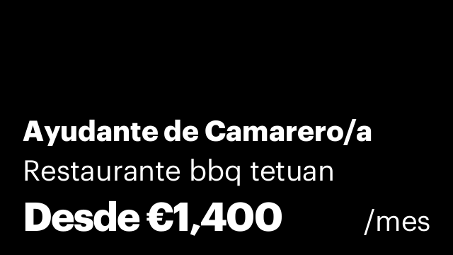 Ayudante de Camarero/a