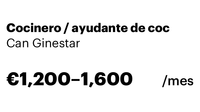 Cocinero / ayudante de coc