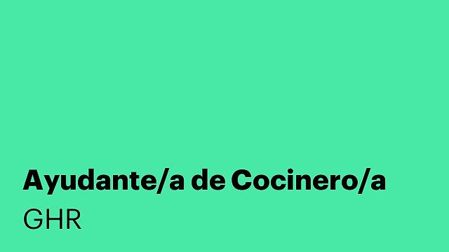 Ayudante/a de Cocinero/a