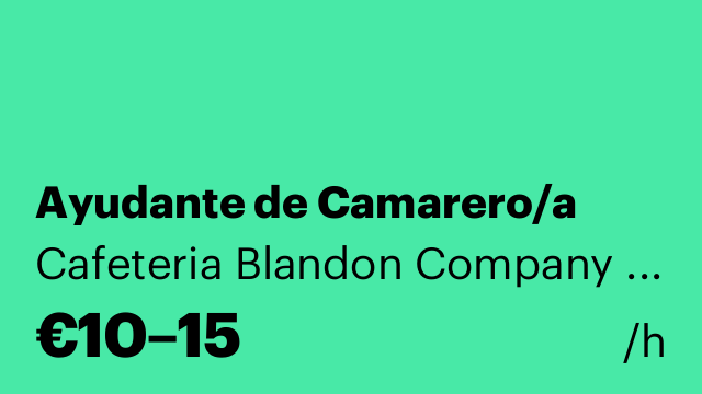 Ayudante de Camarero/a