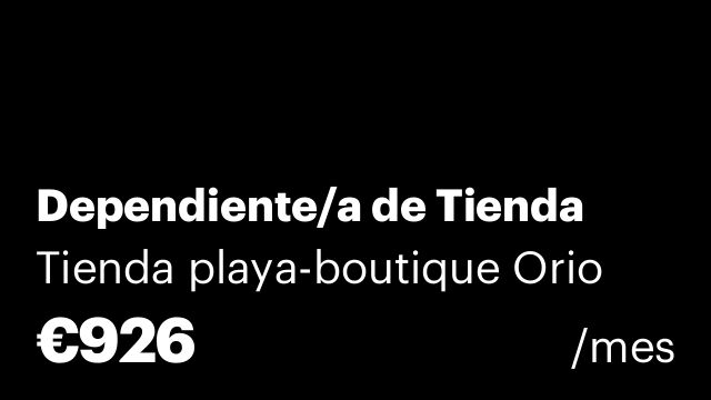 Dependiente/a de Tienda