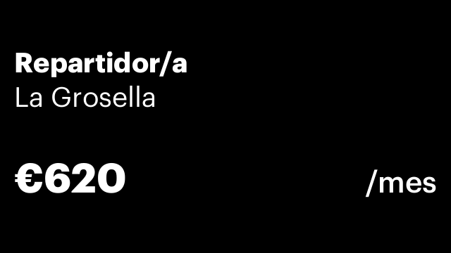 Repartidor/a