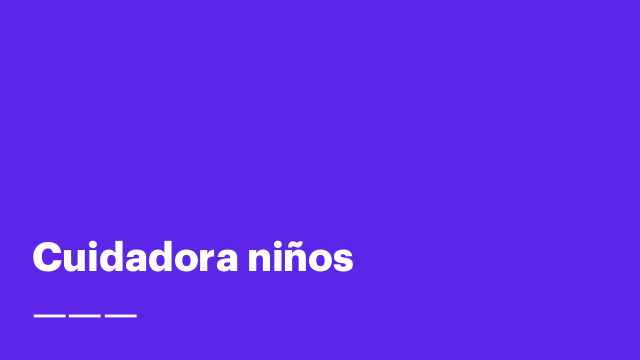 Cuidadora niños