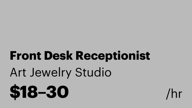 Front Desk Receptionist