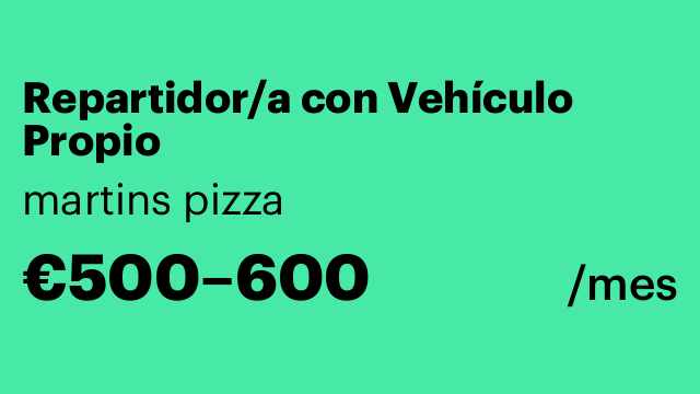 Repartidor/a con Vehículo Propio