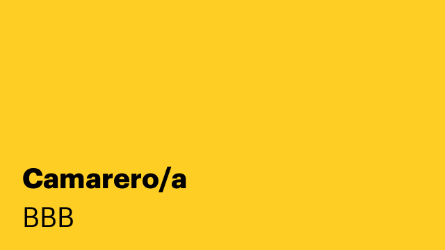 Camarero/a