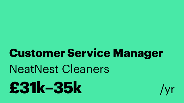 Customer Service Manager