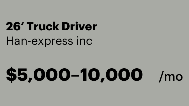 26‘ Truck Driver