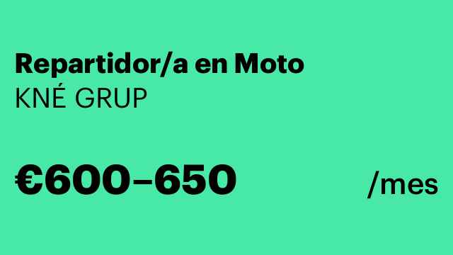 Repartidor/a en Moto