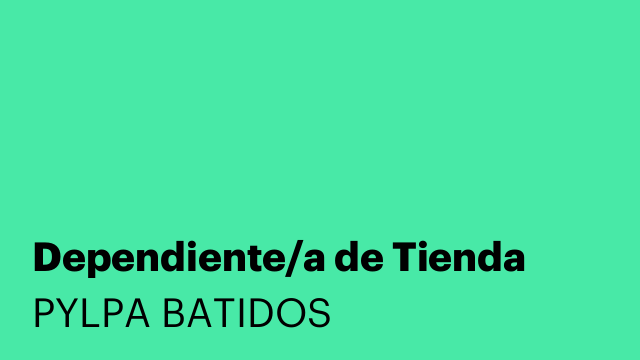 Dependiente/a de Tienda