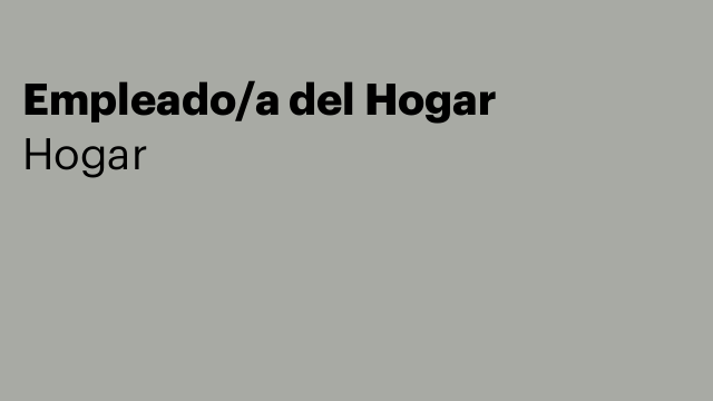 Empleado/a del Hogar