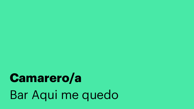 Camarero/a