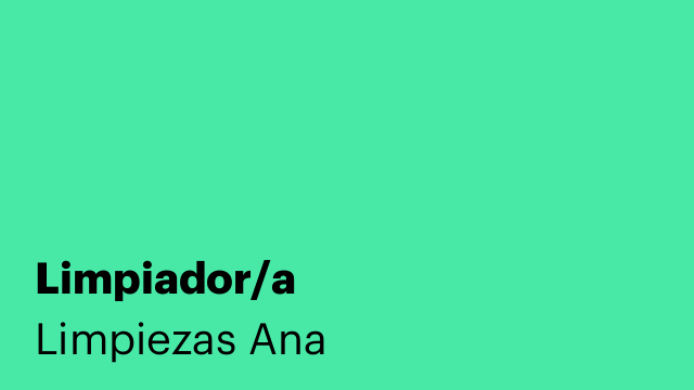 Limpiador/a