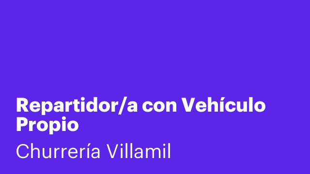 Repartidor/a con Vehículo Propio