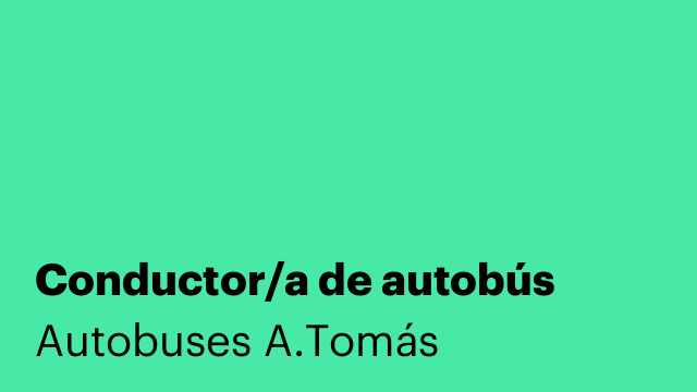 Conductor/a de autobús