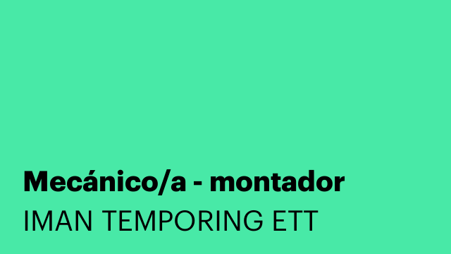 Mecánico/a - montador