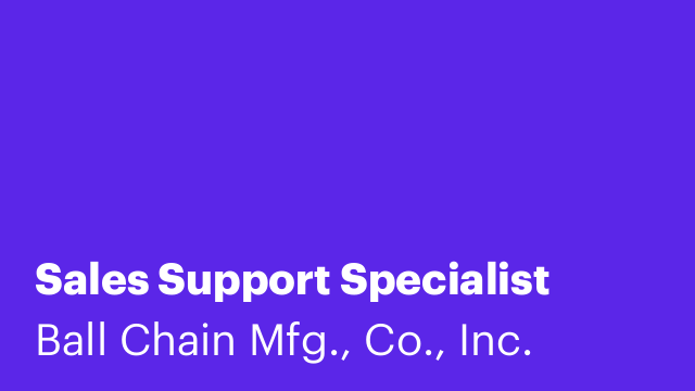 Sales Support Specialist