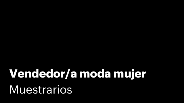 Vendedor/a moda mujer