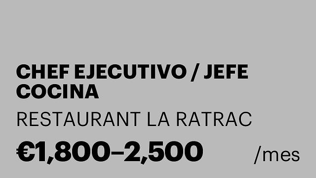 CHEF EJECUTIVO / JEFE COCINA