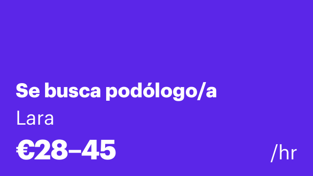 Se busca podólogo/a