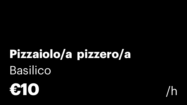 Pizzaiolo/a  pizzero/a
