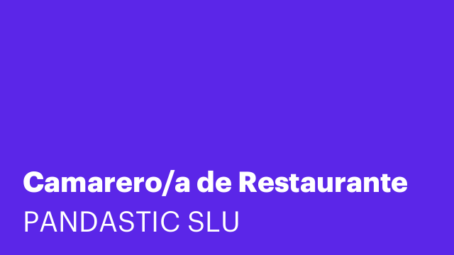 Camarero/a de Restaurante