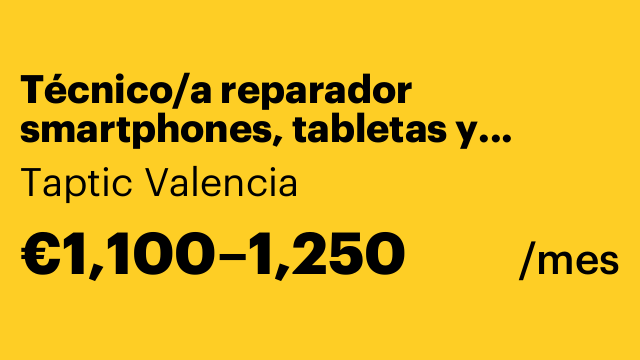 Técnico/a reparador smartphones, tabletas y ordenadores