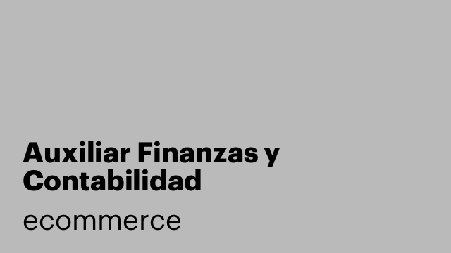 Auxiliar Finanzas y Contabilidad