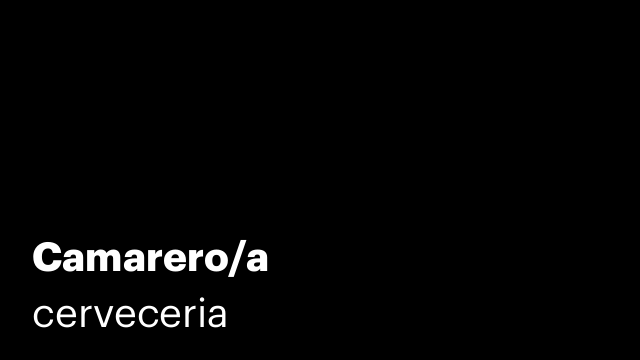 Camarero/a