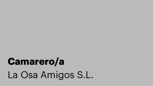 Camarero/a
