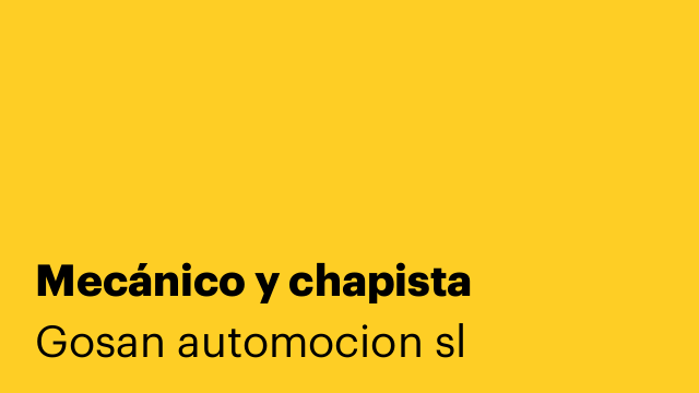 Mecánico y chapista