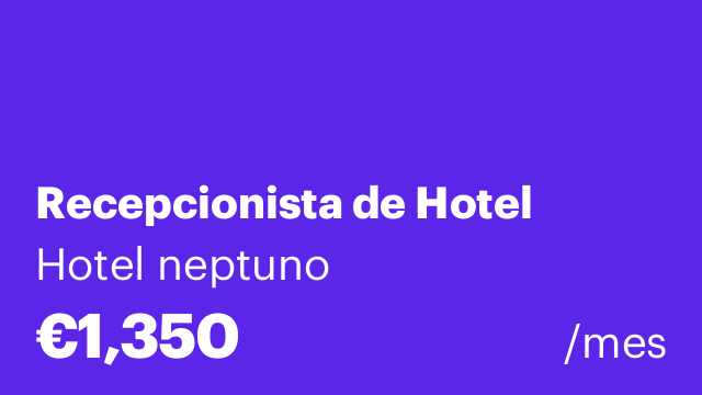 Recepcionista de Hotel