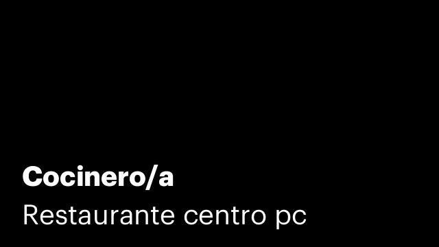 Cocinero/a