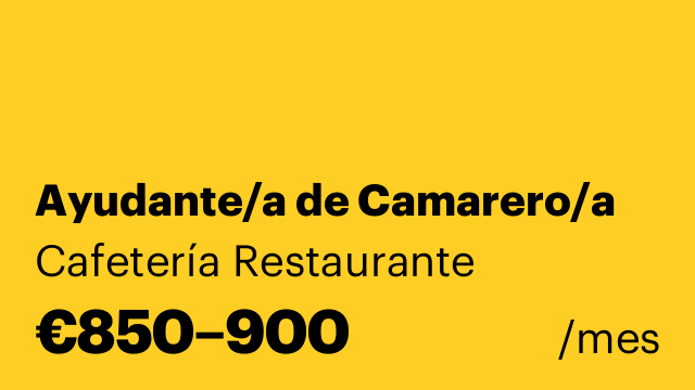Ayudante/a de Camarero/a
