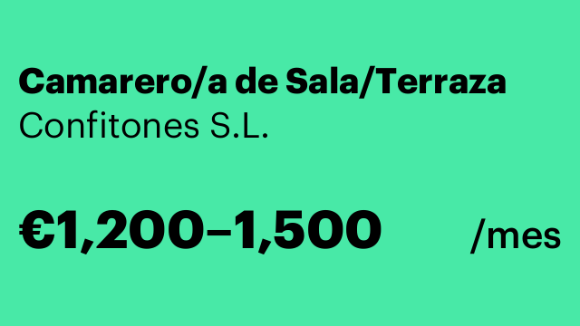 Camarero/a de Sala/Terraza