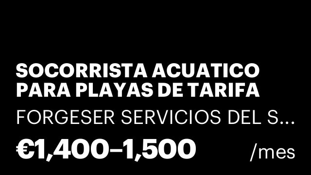 SOCORRISTA ACUATICO PARA PLAYAS DE TARIFA
