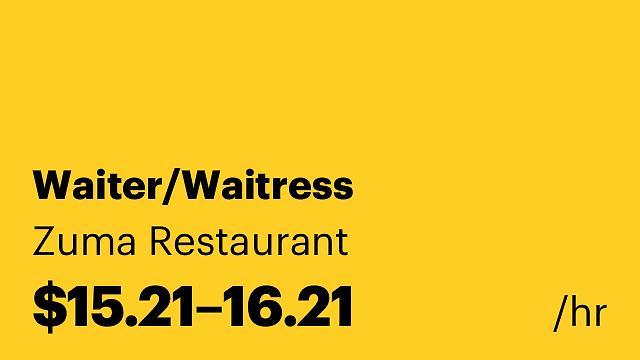 Waiter/Waitress