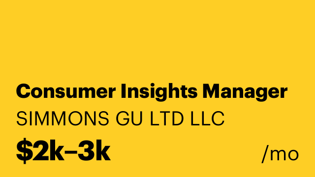 Consumer Insights Manager