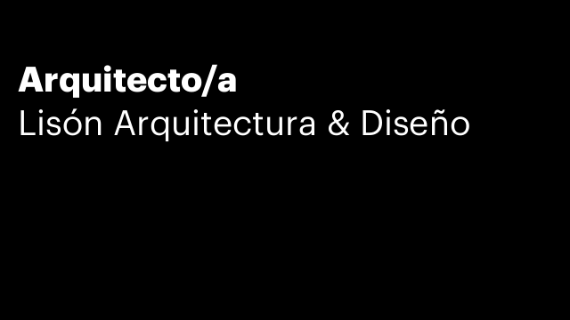 Arquitecto/a