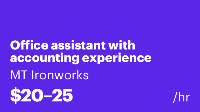 Office assistant with accounting experience