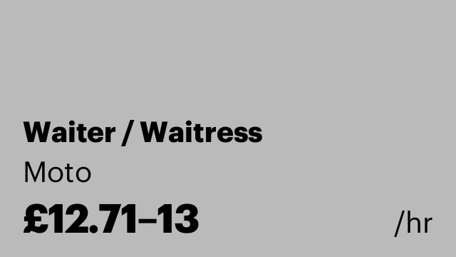 Waiter / Waitress